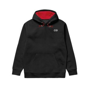 Contrast Hoodie Red 